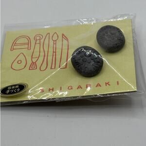 Authentic Japanese Shigaraki Clay Earrings